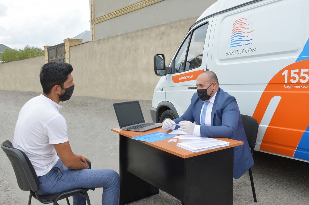 “Baktelecom” Biləcəri sakinlərinə səyyar xidmət göstərib 